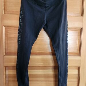 lululemon athletica Black Leggings with Reflective Side Detail